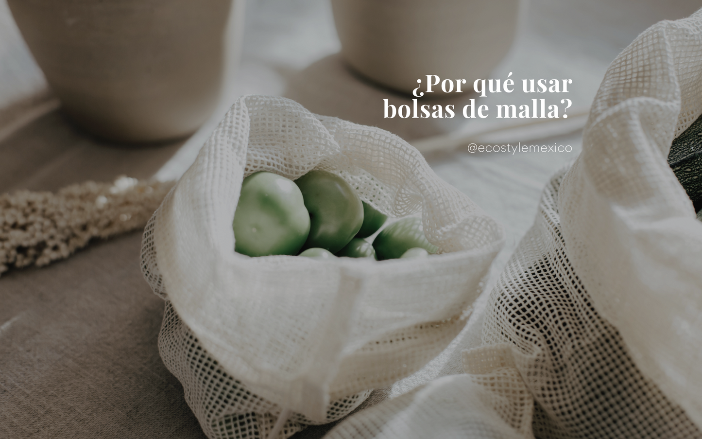 TJuego de bolsas de malla reutilizables para frutas y verduras