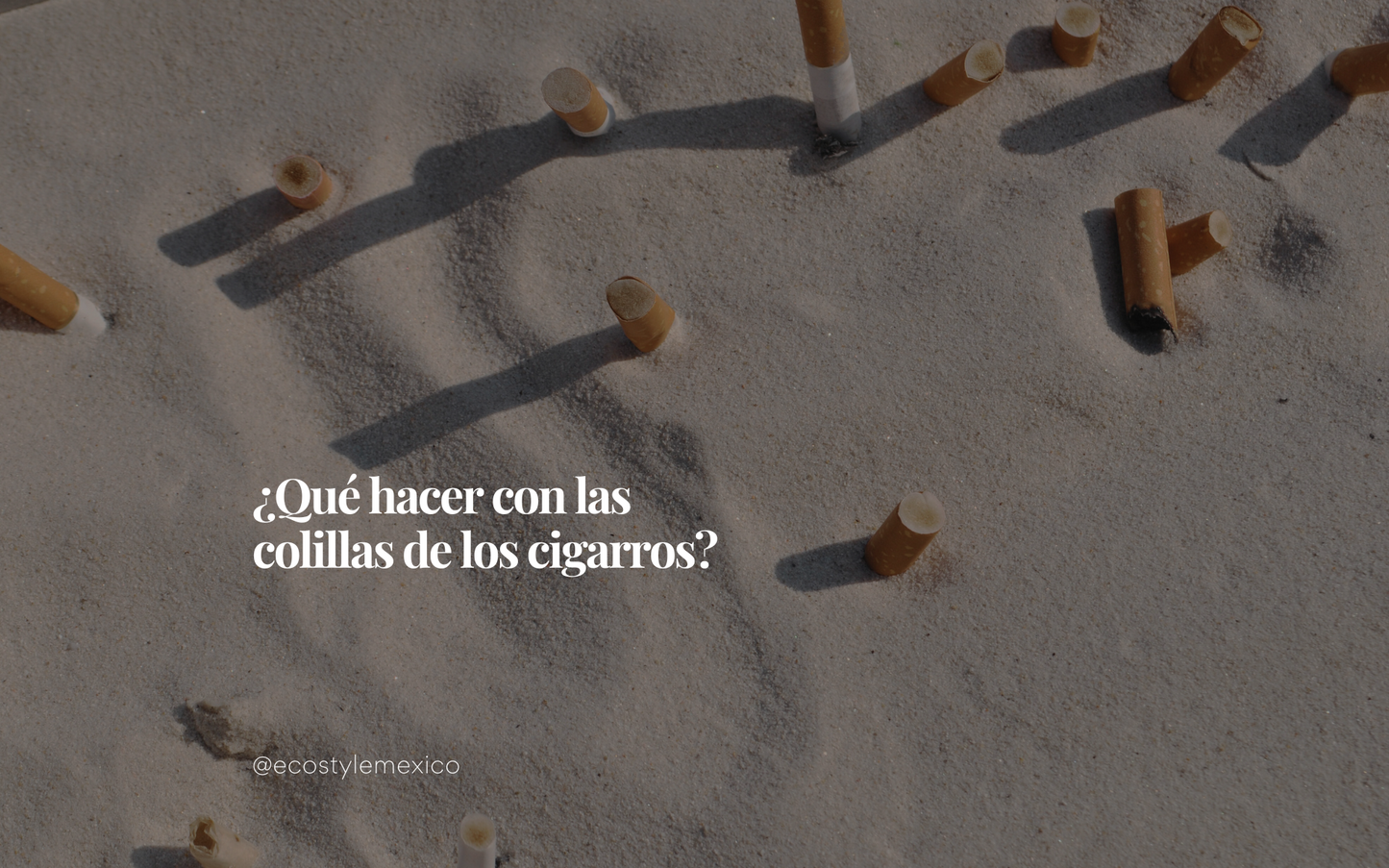 ¿Qué hacer con las colillas de los cigarros?