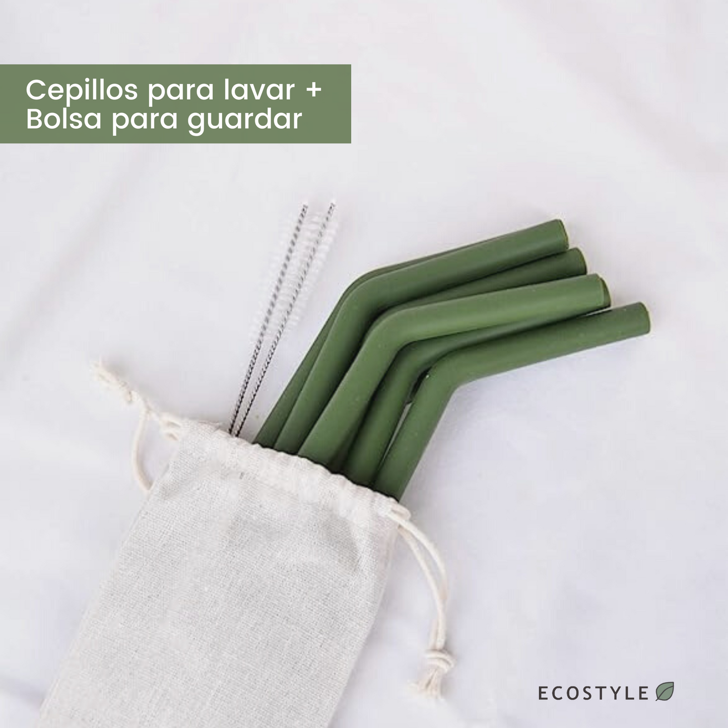 Popotes de Silicón (Set de 8)
