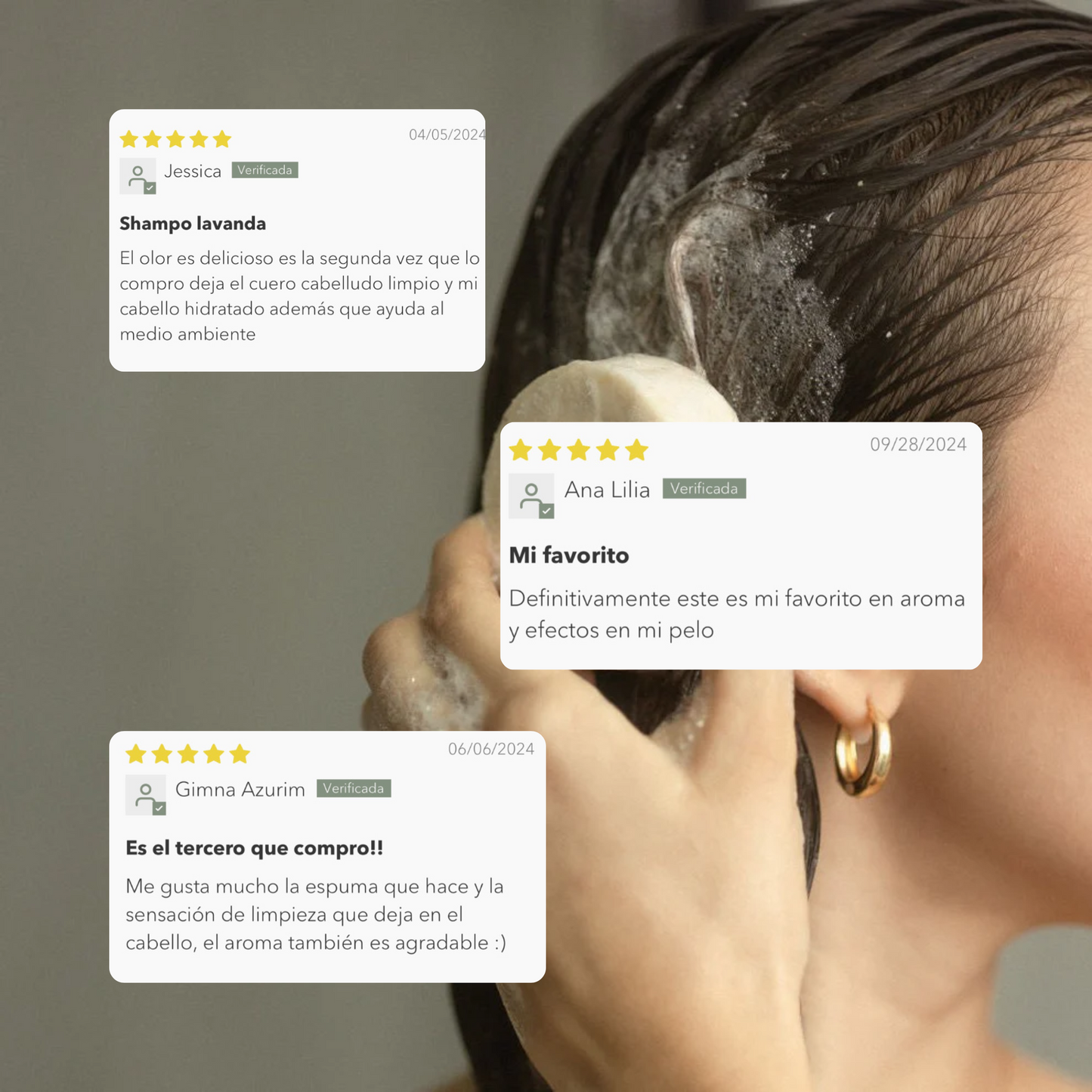 Shampoo Sólido de Lavanda - Hidratación